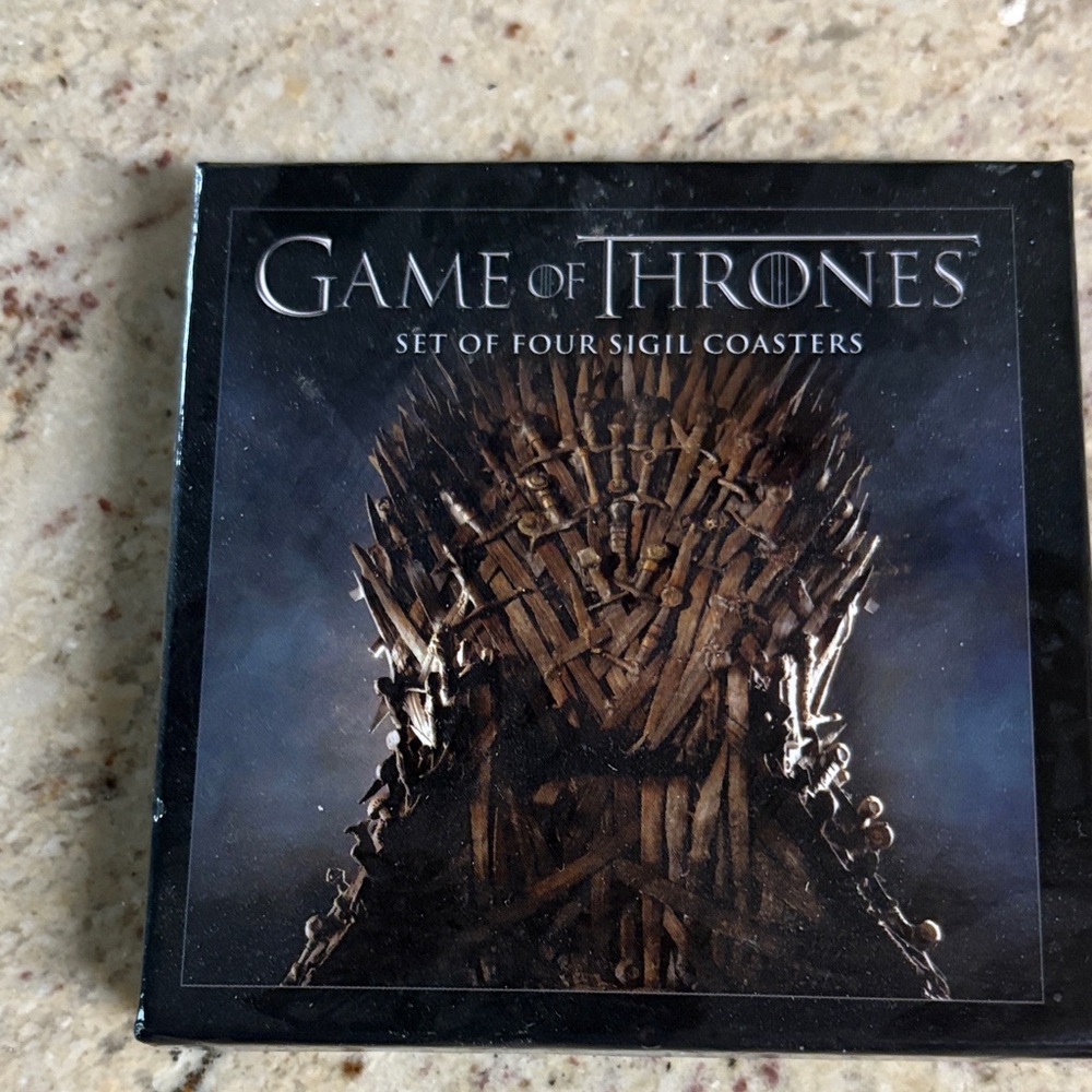 This set of Game of Thrones coasters is brand new.